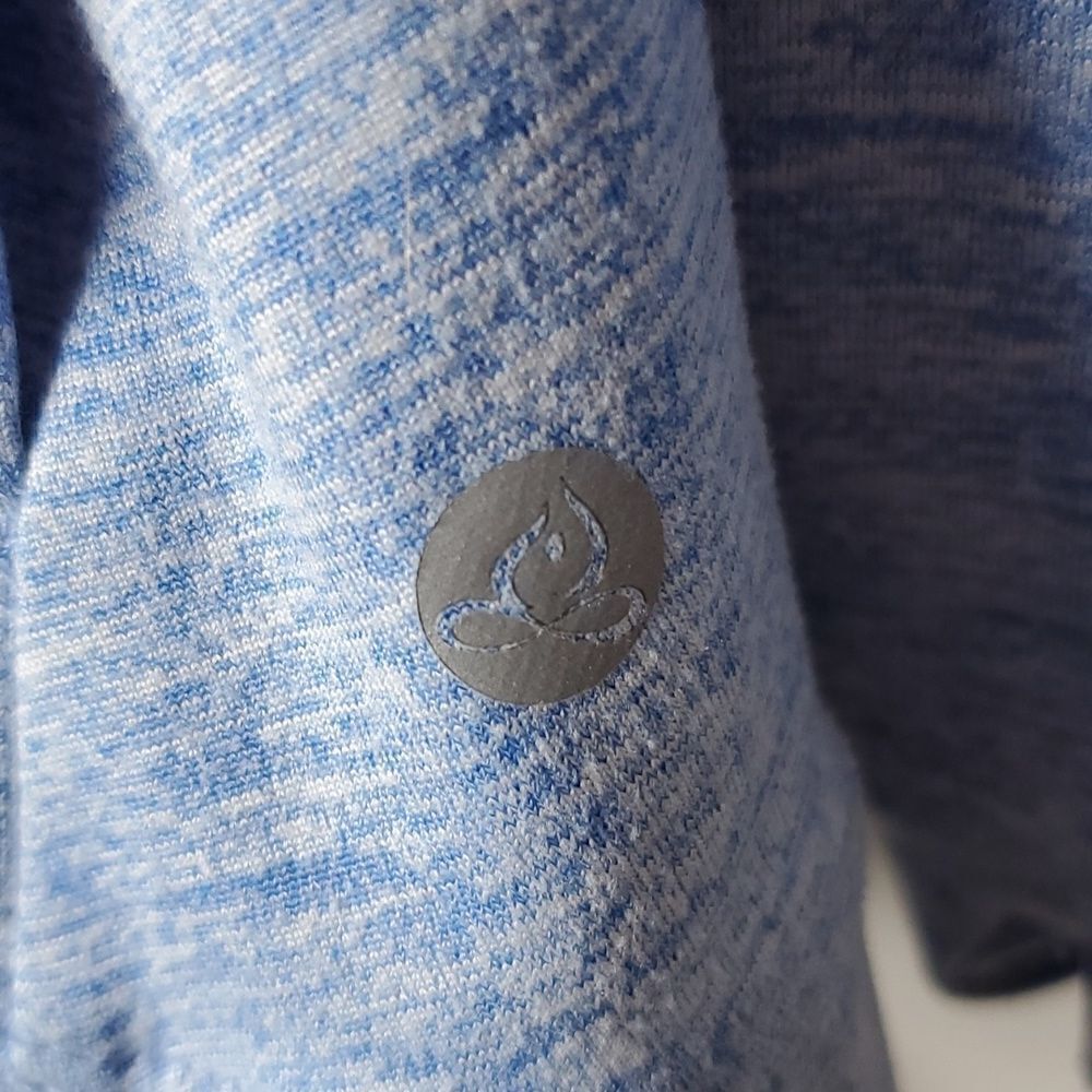 Apana Heathered Light Blue Cowl Neck Pullover - Picture 3 of 5
